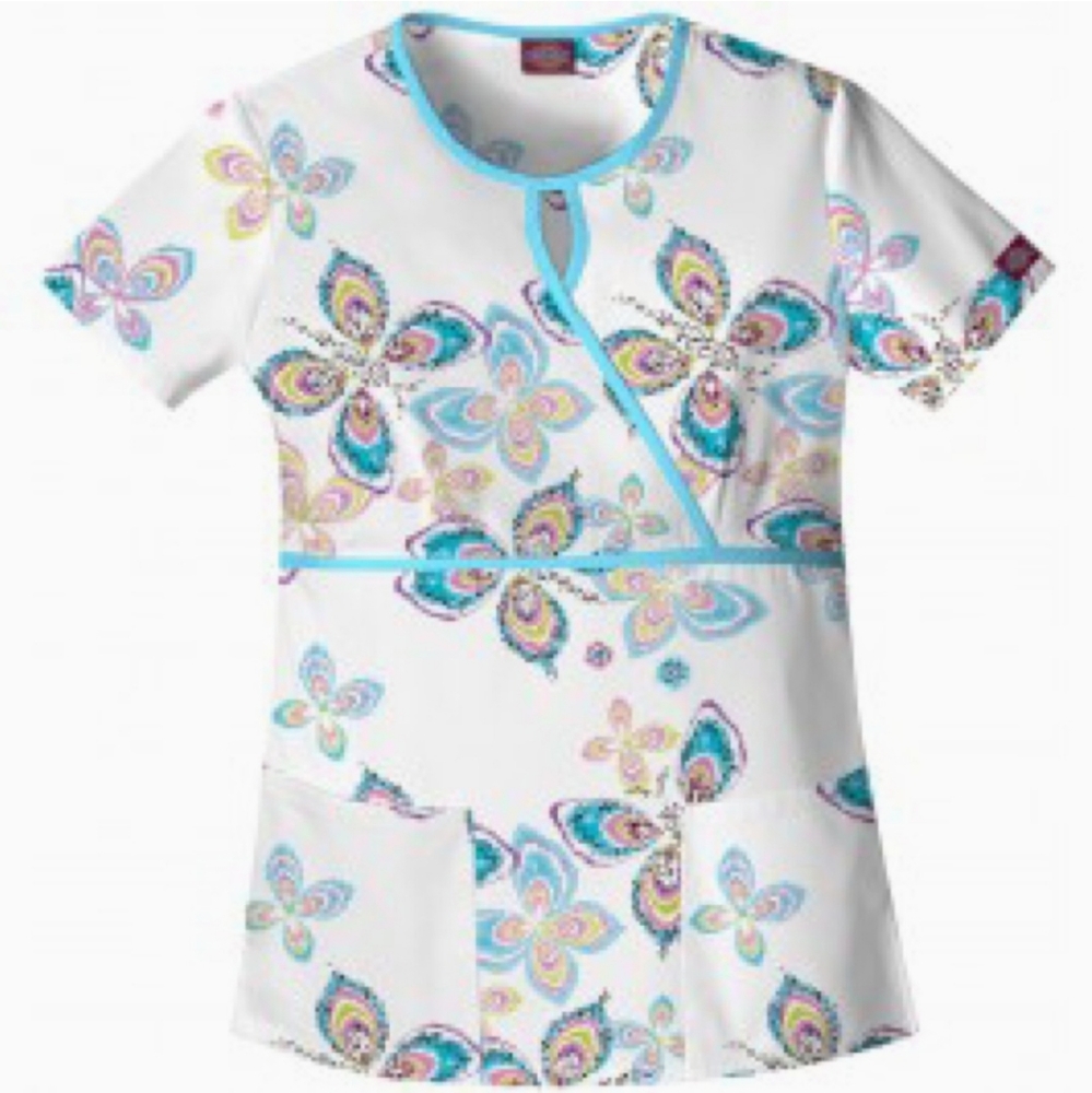 Dickies Junior EDS Keyhole Print Mock Wrap Top